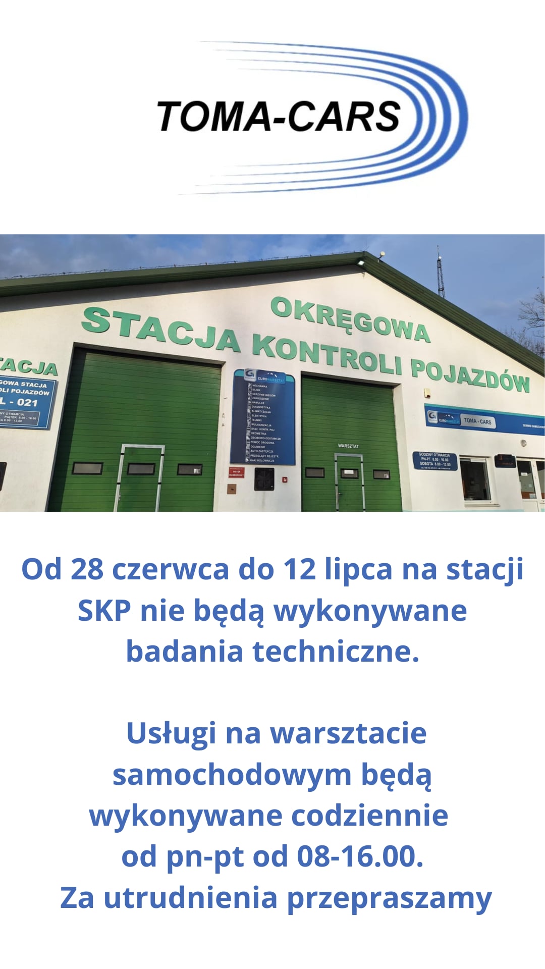 plakat przerwa techniczna